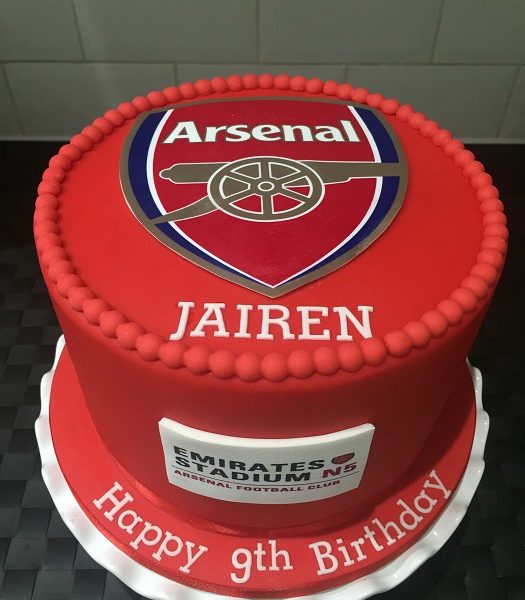 Arsenal Birthday Cake