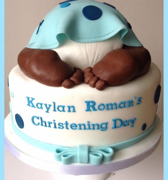 Baby bottom Christening Cake