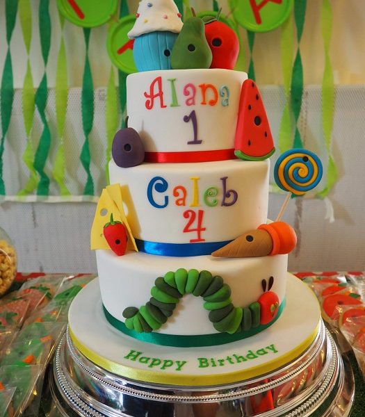 Hungry Caterpillar Themed Birthday Cake