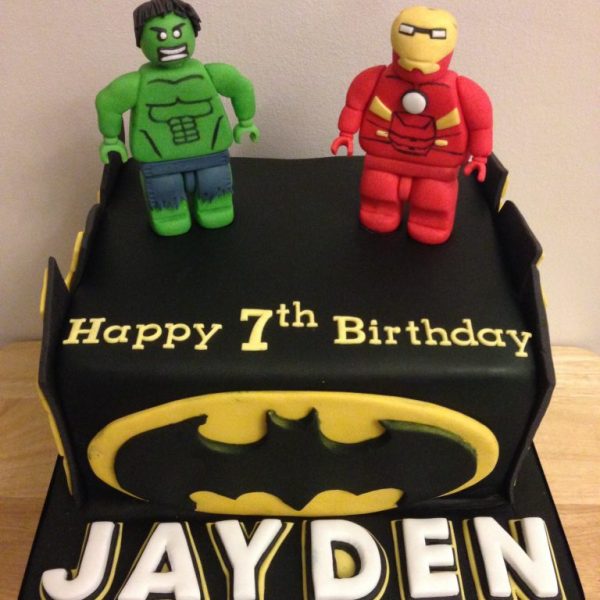 Lego Superheroes Birthday Cake