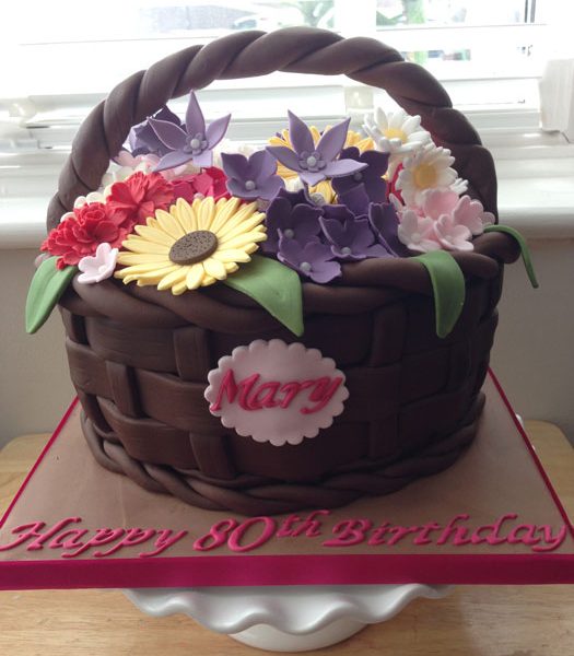 Flower Basket Birthday Cake